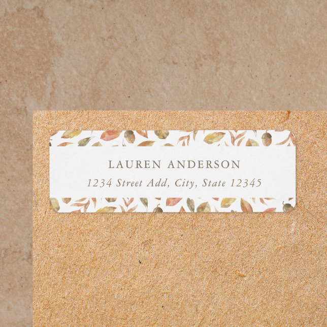 Autumn Leaves Personalised Return Address Label (Creator Uploaded)