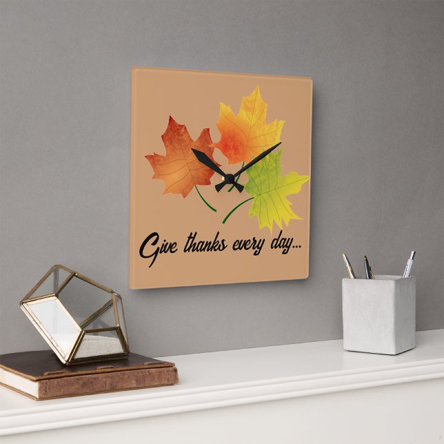 Autumn Leaves Personalised Wall Clock (Creator Uploaded)