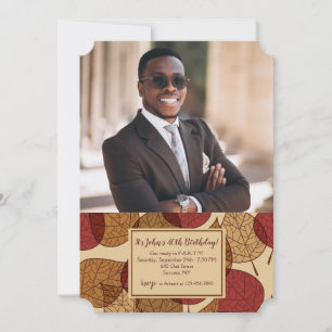 Autumn Leaves Photo Invitation