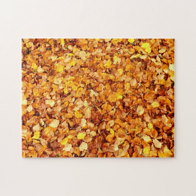 Autumn Leaves Photo Puzzle with Gift Box (Horizontal)