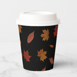 Autumn Leaves Photographic on Custom Colour Paper  Paper Cups