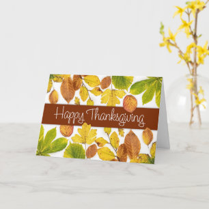 Autumn Leaves Photographic Thanksgiving Card