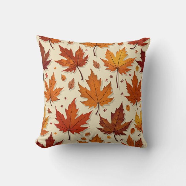 Autumn Leaves Pillow Cushion (Front)