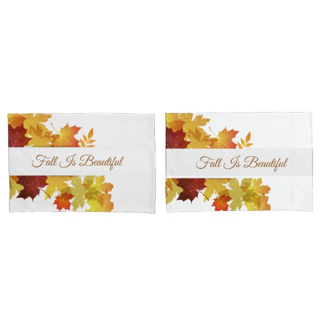 Autumn Leaves Pillowcase Set (Front-Set)