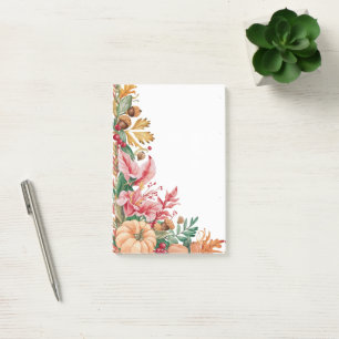 Autumn Leaves & Pumpkin Cheer Post-it Notes