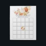 Autumn Leaves Pumpkins Bridal Shower Bingo Game Notepad<br><div class="desc">Bridal shower bingo game tear pad featuring a beautiful leaf wreath with pumpkins.  
Visit our shop to view our fall leaves & pumpkin collection.</div>