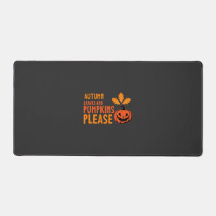 Autumn Leaves Pumpkins Please Halloween Pumpkin Or Desk Mat