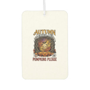 Autumn Leaves Pumpkins Please Halloween Spooky Tre Car Air Freshener