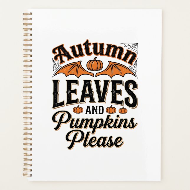 Autumn Leaves Pumpkins Please Vintage Fall_1 Planner (Front)