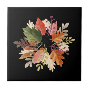 Autumn Leaves ~ Red and Gold ~ Backsplash Accents Ceramic Tile