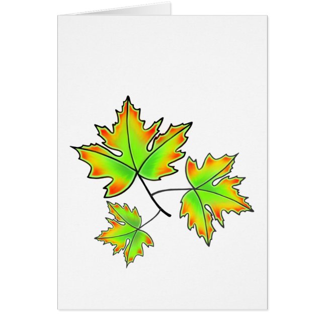 Autumn leaves red green orange leaves (Front)