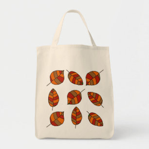 Autumn Leaves Red Leaf Pattern Tote Bag
