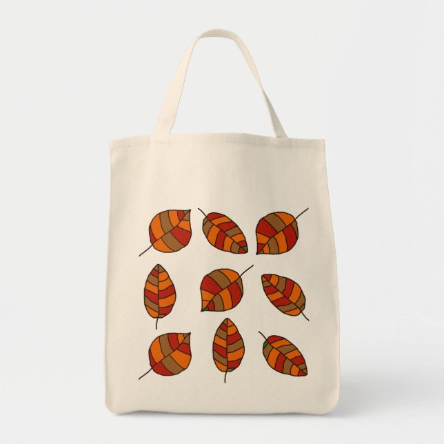 Autumn Leaves Red Leaf Pattern Tote Bag (Front)