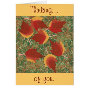 Autumn Leaves Red Maple Abstract on Grass