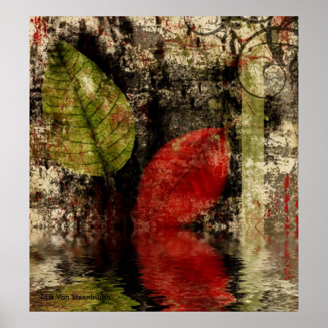 Autumn Leaves Reflected Print (Front)