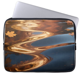 Autumn Leaves Reflection Watercolor Laptop Sleeve