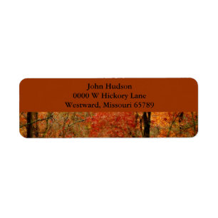 Autumn Leaves Return Address Label