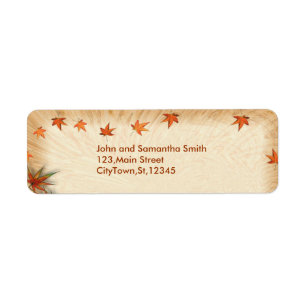 Autumn Leaves Return Address Label