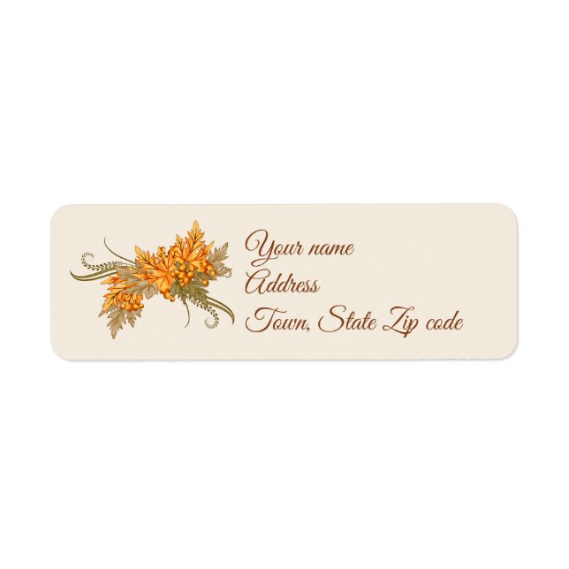 Autumn Leaves Return Address Label (Front)
