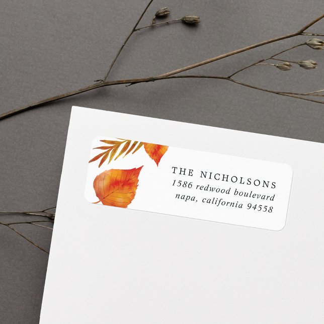 Autumn Leaves Return Address Label (Creator Uploaded)
