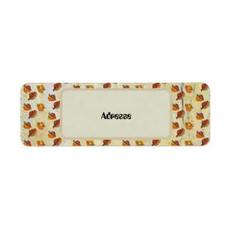 Autumn leaves return address label