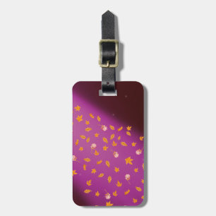 Autumn Leaves & Roses Luggage Tag