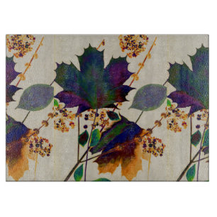 Autumn Leaves Royal Colours Cutting Board
