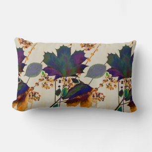Autumn Leaves Royal Colours Lumbar Cushion