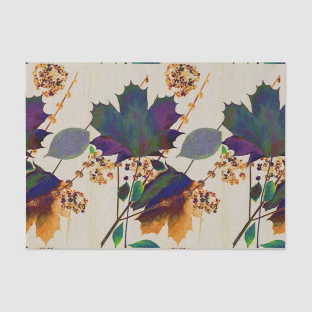Autumn Leaves Royal Colours Tissue Paper (Front)