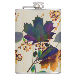 Autumn Leaves Royal Colours Vinyl Wrapped Flask
