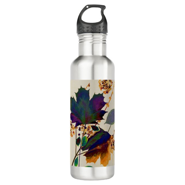 Autumn Leaves Royal Colours Water Bottle (Front)