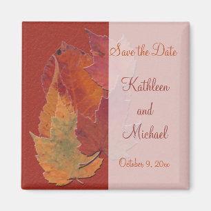 Autumn Leaves Save the Date Magnet