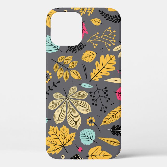 Autumn Leaves: Seamless Dark Pattern Case-Mate iPhone Case (Back)