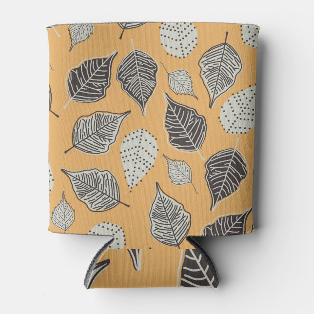Autumn leaves, seamless vintage pattern. can cooler (Front)