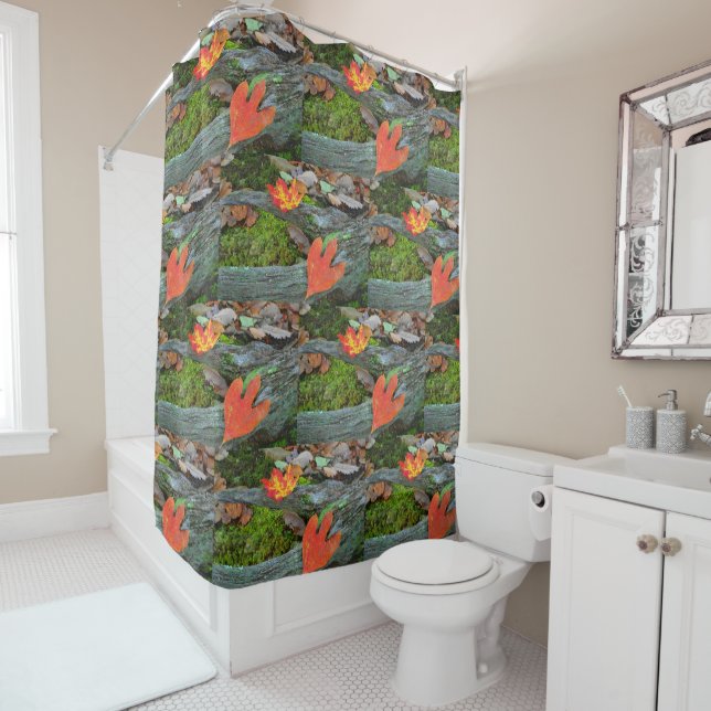 Autumn leaves shower curtain (In Situ)