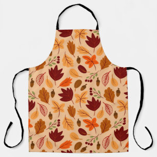 Autumn leaves, simple childish seamless pattern. apron