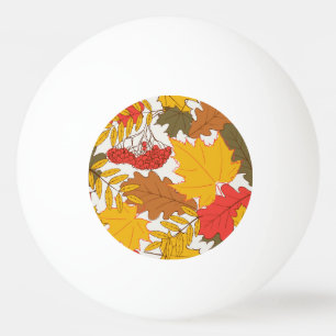 Autumn leaves, simple seamless pattern ping pong ball