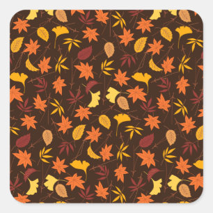 Autumn Leaves Square Sticker