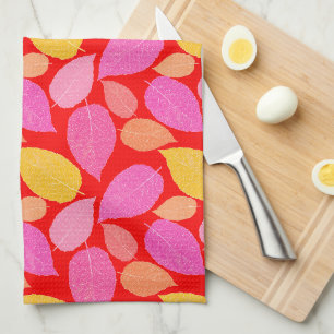 Autumn leaves . tea towel