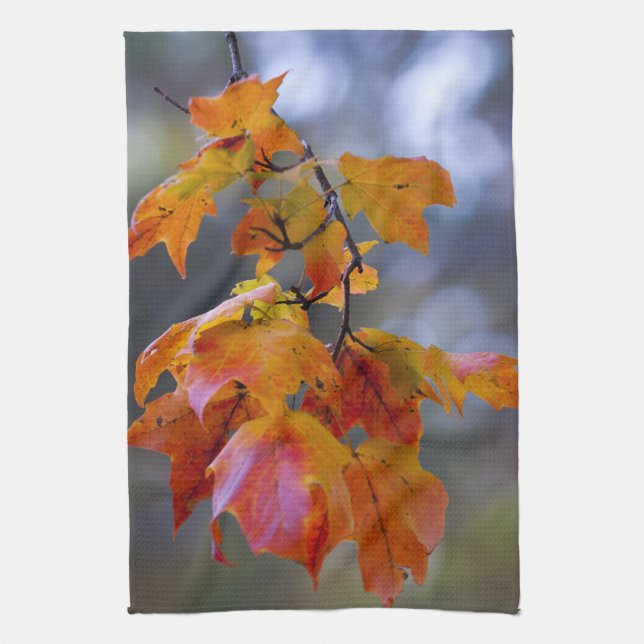 Autumn Leaves Tea Towel (Vertical)