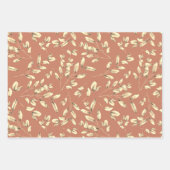 Autumn Leaves Terracotta Wrapping Paper Sheet (Front 2)