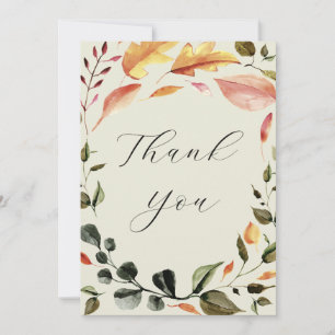 Autumn Leaves Thank You Card