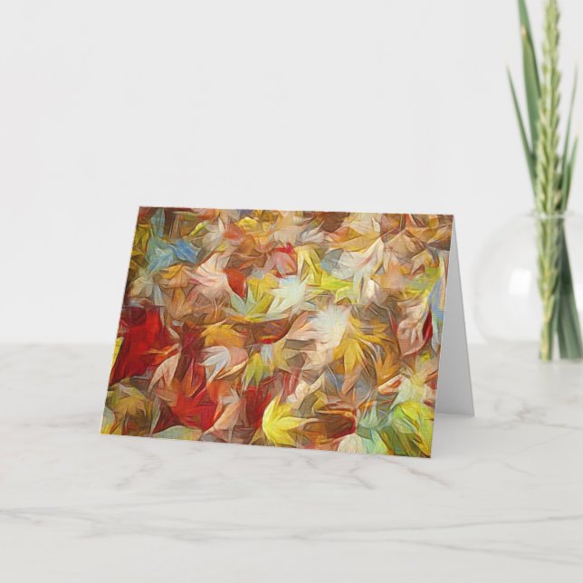 Autumn Leaves Thank You Card (Front)
