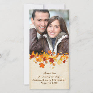 Autumn Leaves Thank You Card