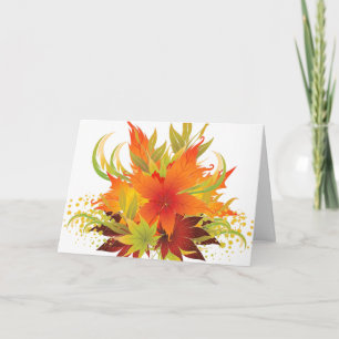 Autumn Leaves Thank You Note Card
