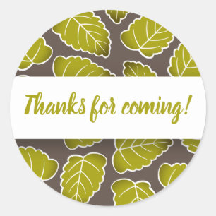 Autumn Leaves Thanks Classic Round Sticker