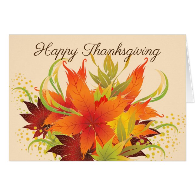 Autumn Leaves Thanksgiving (Front Horizontal)