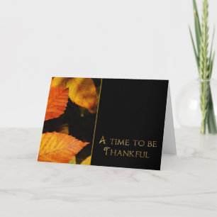 Autumn Leaves Thanksgiving Holiday Card