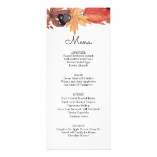 Autumn Leaves Thanksgiving Menu