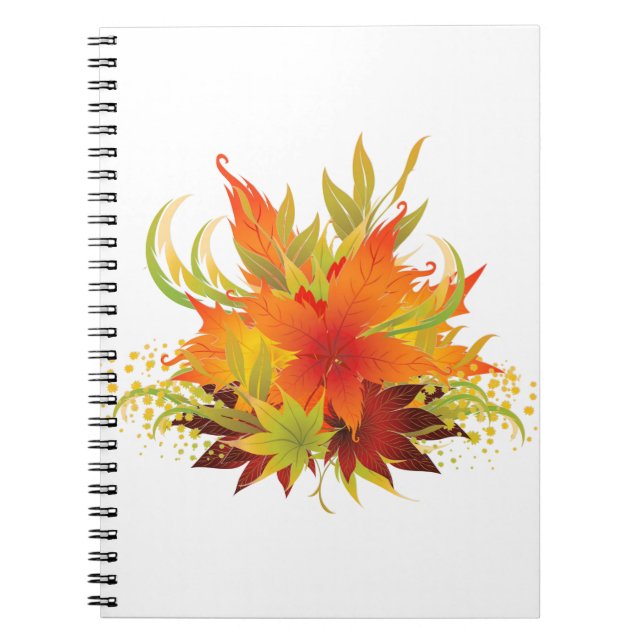 Autumn Leaves Thanksgiving Notebook (Front)